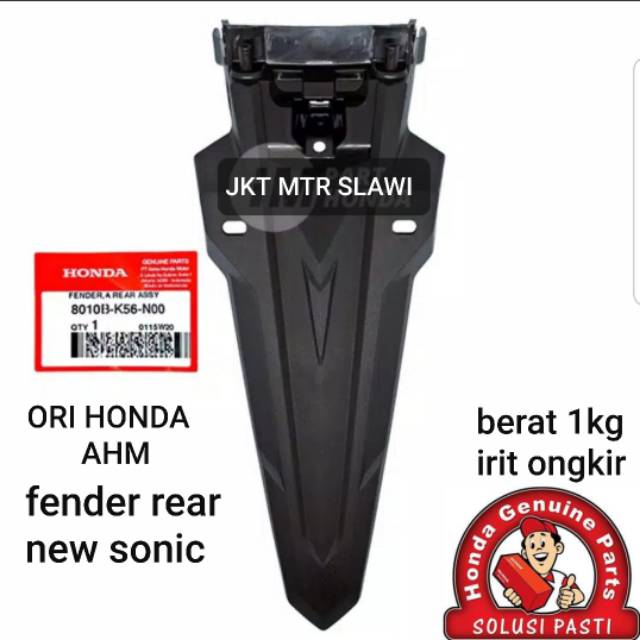 8010B-K56-N00 fender rear cover fender rr slebor belakang spakbor belakang new sonic 150 sonic 150 f1 ori honda ahm asli honda