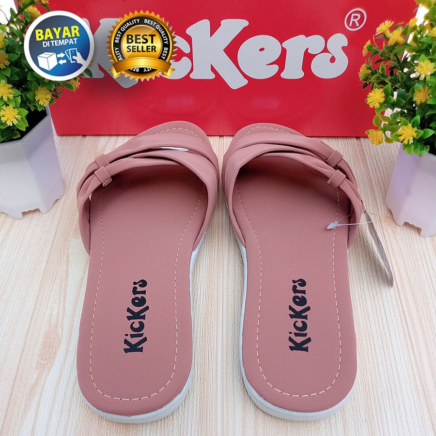 PROMO 4.4 MEGA SALE !! SANDAL WANITA DEWASA SLOP KICKERS SALEM EMPUK NYAMAN DIPAKAI / SANDAL REMAJA SLOP PITA  KICKERS / SAKIPO