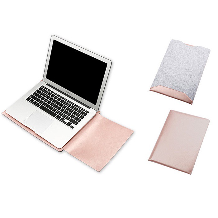 Tas Laptop/Softcase Microfiber Case with Mouse Pad for Macbook 11 inch - Pink