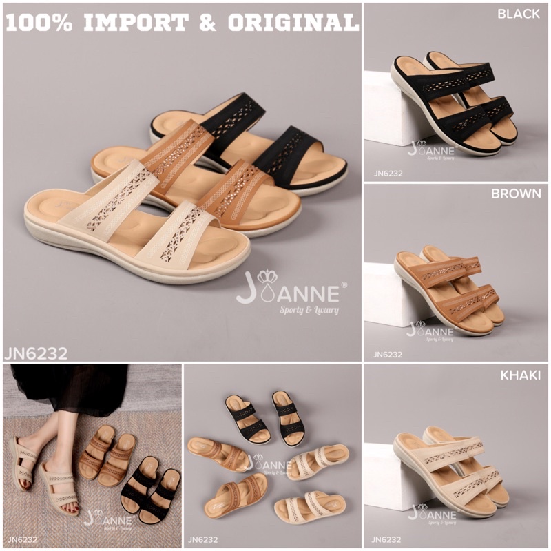 RESTOCK! [ORIGINAL] JOANNE Wedges Sandal Shoes Sepatu Wanita #JN6232