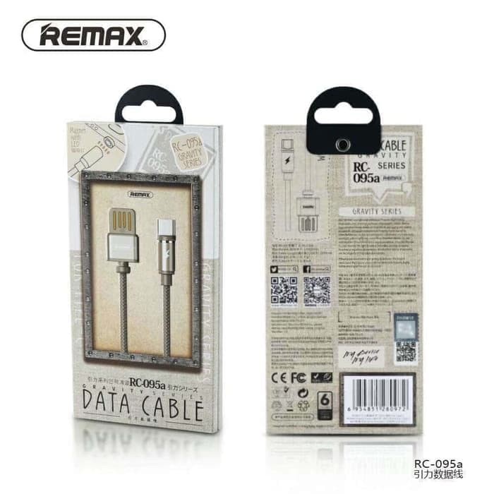 Kabel Data Remax Gravity Fast Charger Magnetic USB Type C - RC-095a