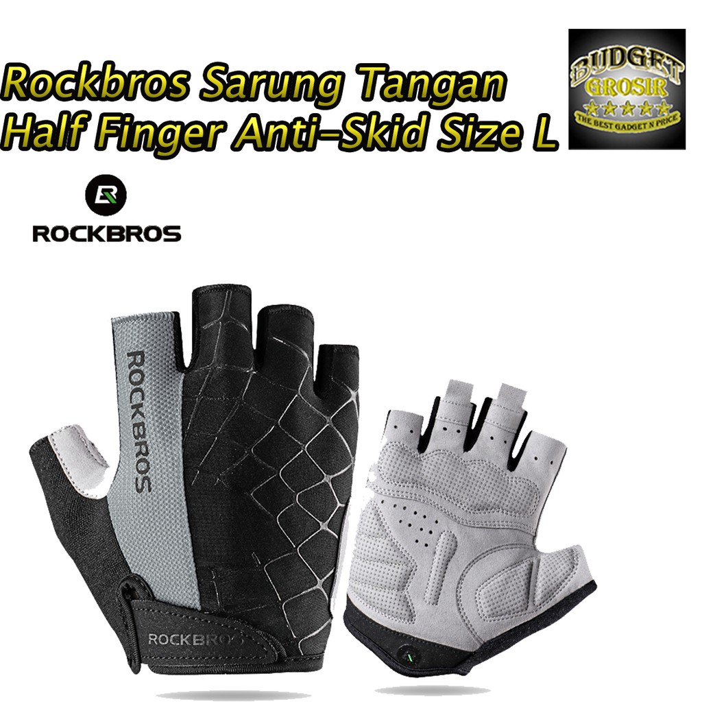 Sarung Tangan Rockbros Half Finger Anti-Skid Size L