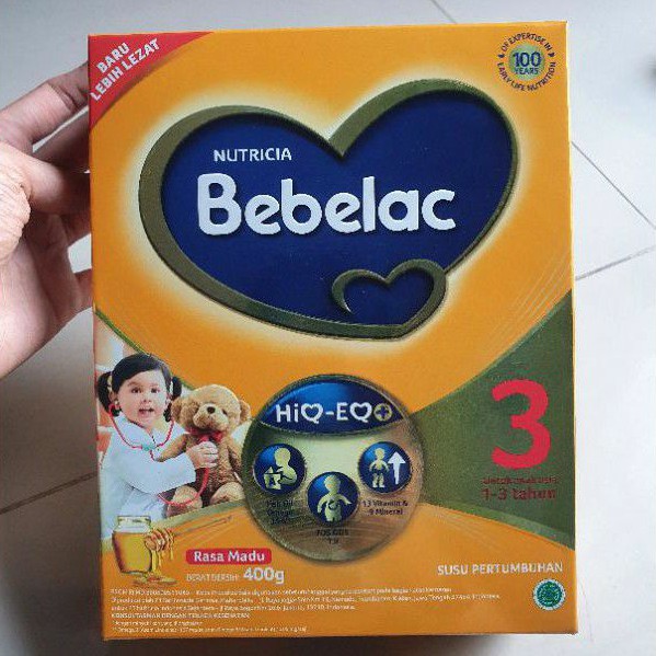 Bebelac 3 nutricia susu pertumbuhan usia 1-3 tahun MADU / VANILA 400gr