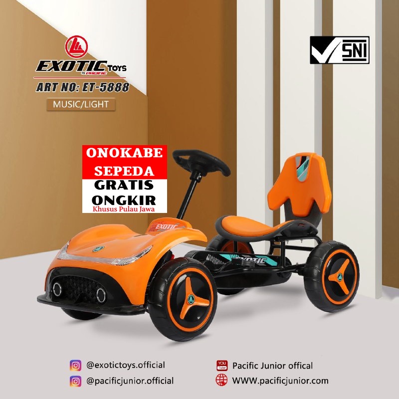 GOKART GOWES EXOTIC ET-5888 READY RED, WHITE, BLUE, ORANGE