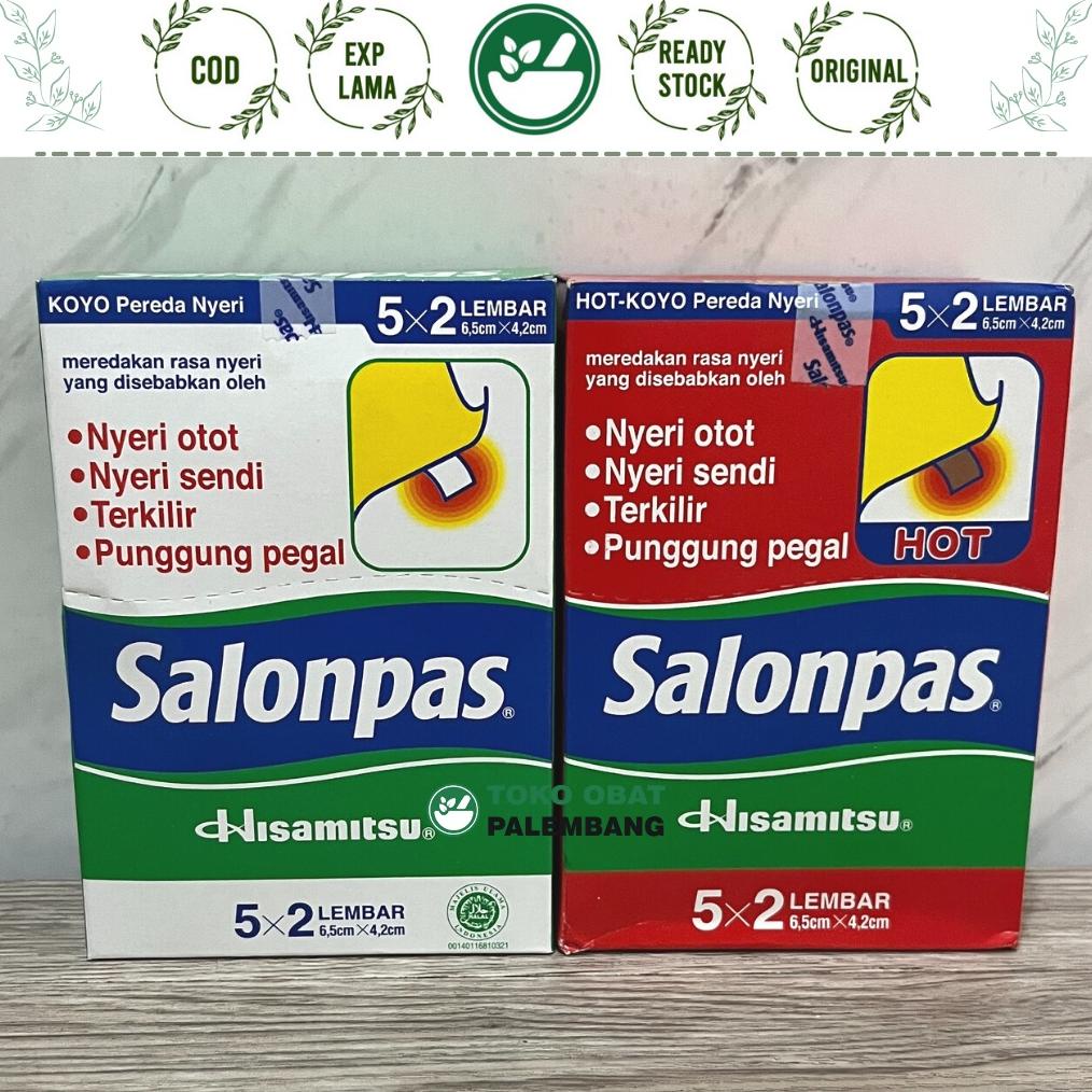 1Box Salonpas Koyo 10X5X2 Lembar Biru & Merah Koyo Salonpas Plaster Hisamitsu