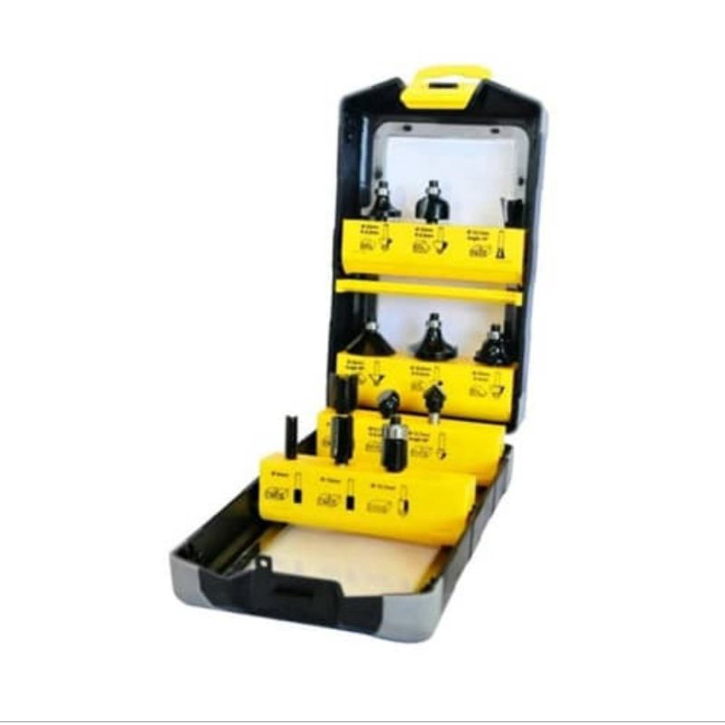 Mata Bor Router 6.35 Mm Krisbow Set 12 Pcs Irars142
