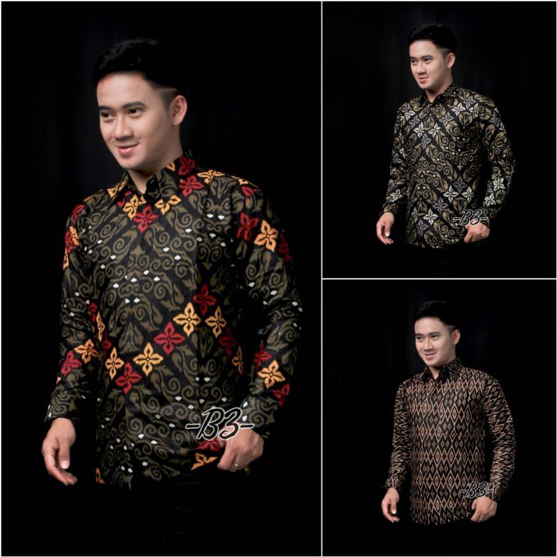 Batik Pria Lengan Panjang Batik NAKULA motif Garuda Size M L XL XXL Reguler