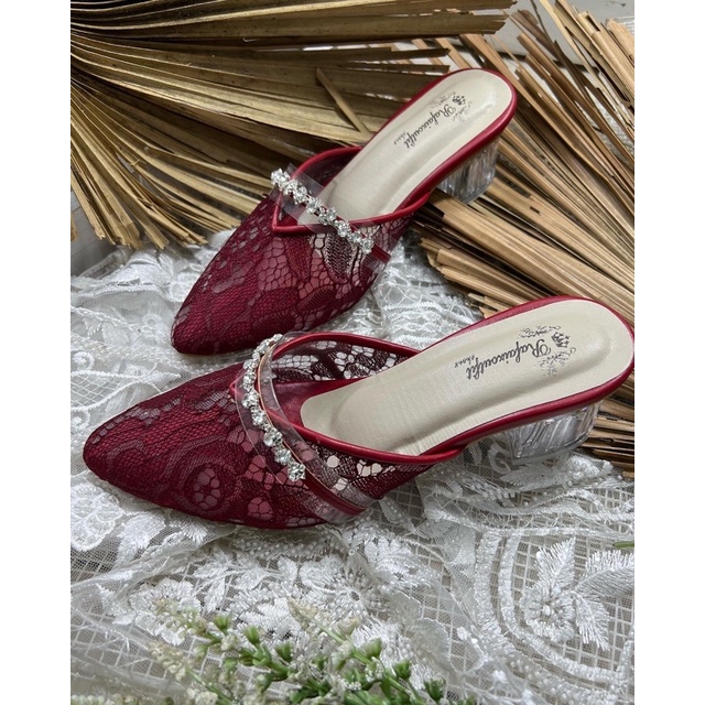 sepatu azwa Rafaizoutfit sepatu azwa maroon tinggi 5cm kaca