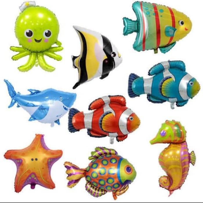 

Balon binatang laut / ikan nemo / shark/ kuda laut / bintang laut/