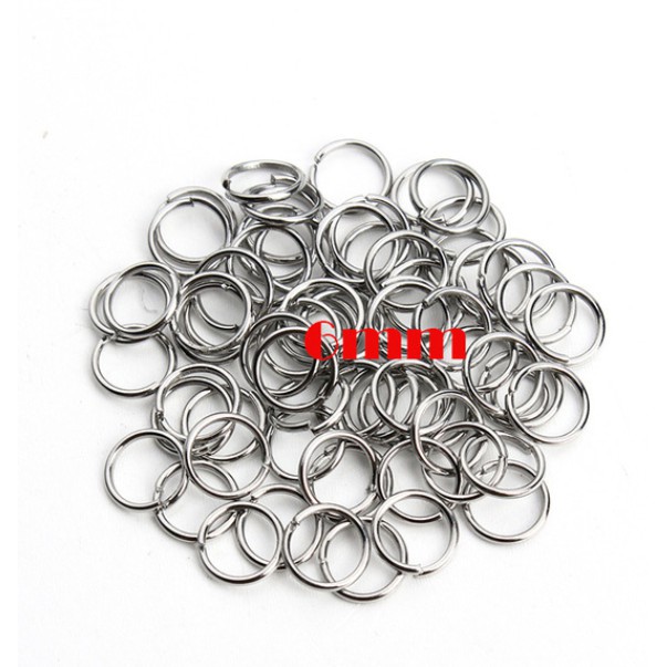 200pcs Cincin Jump Rings Single Loops Open Ukuran 3-12mm Untuk Membuat Perhiasan