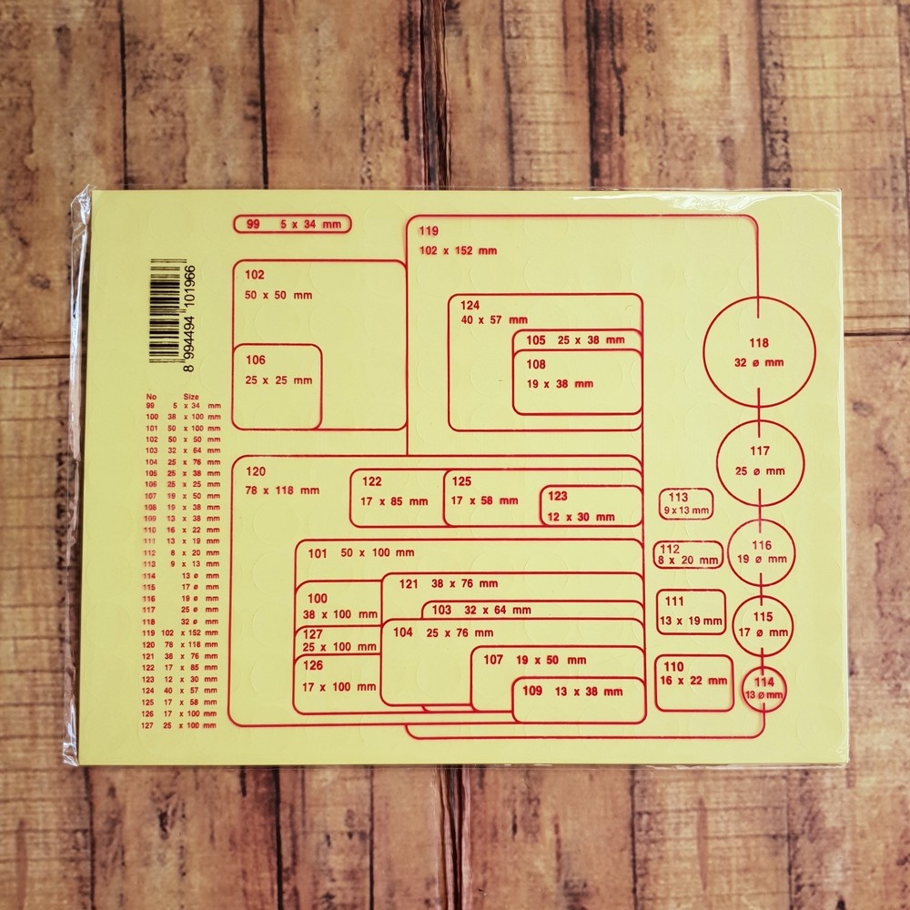 Label Golden Cock No. 118 - Self Adhesive Label 118 - Sticker Bulat