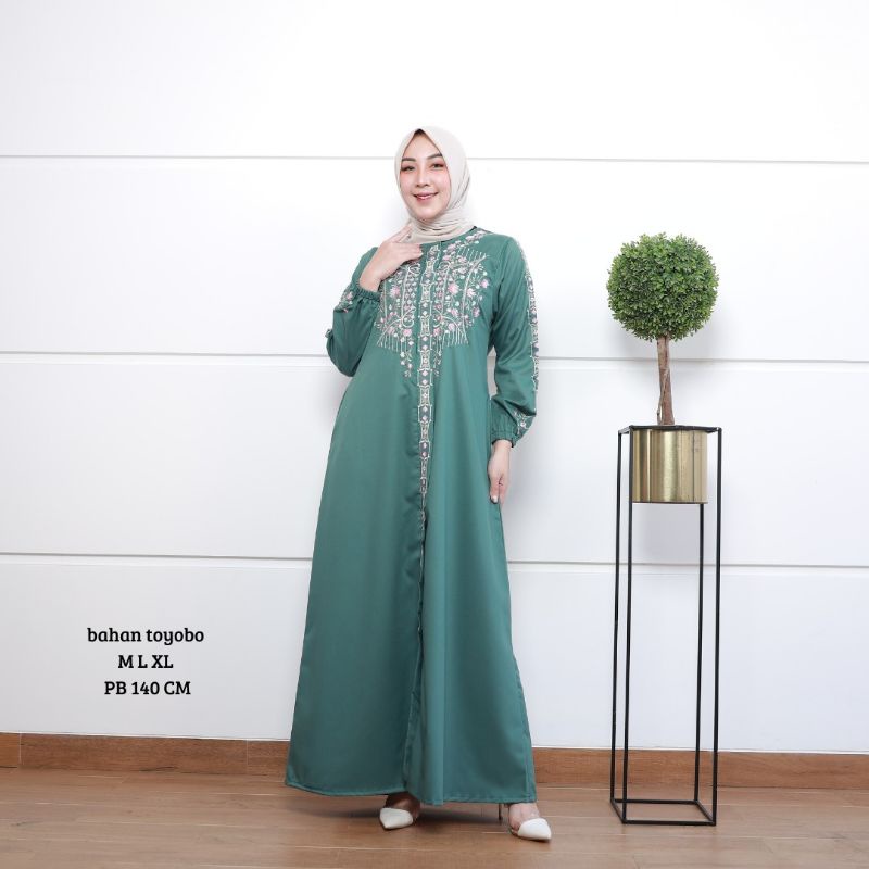 Gamis Asyfa Gamis Bordir Toyobo  Gamis Bordir Terbaru  Gamis Bordir Fashion  Gamis Bordir Muslimah  