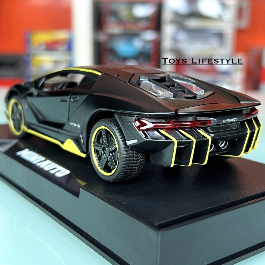 MiniAuto Diecast - Lamborghini Centenario Skala 1:32 (Hitam Matte)