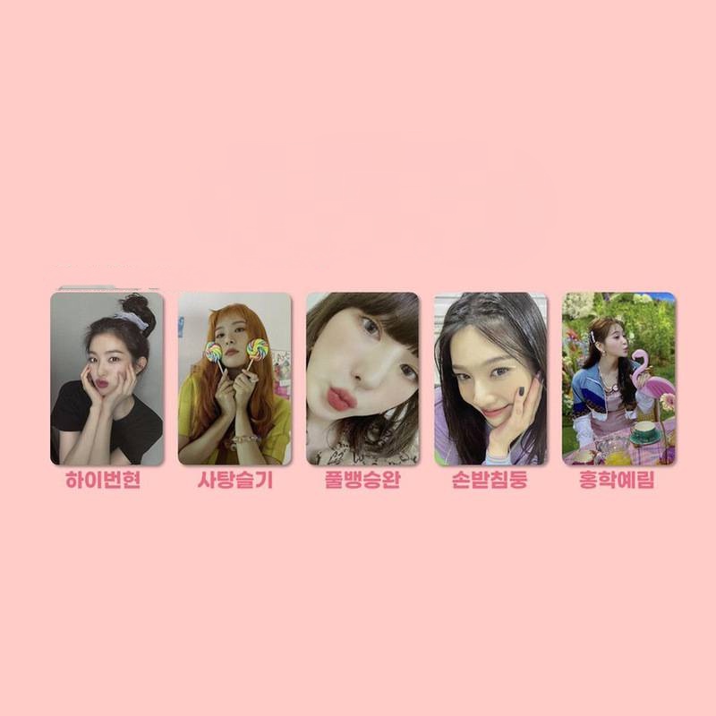 5pcs Kartu Foto Album Red Velvet 2021 Ukuran Kecil