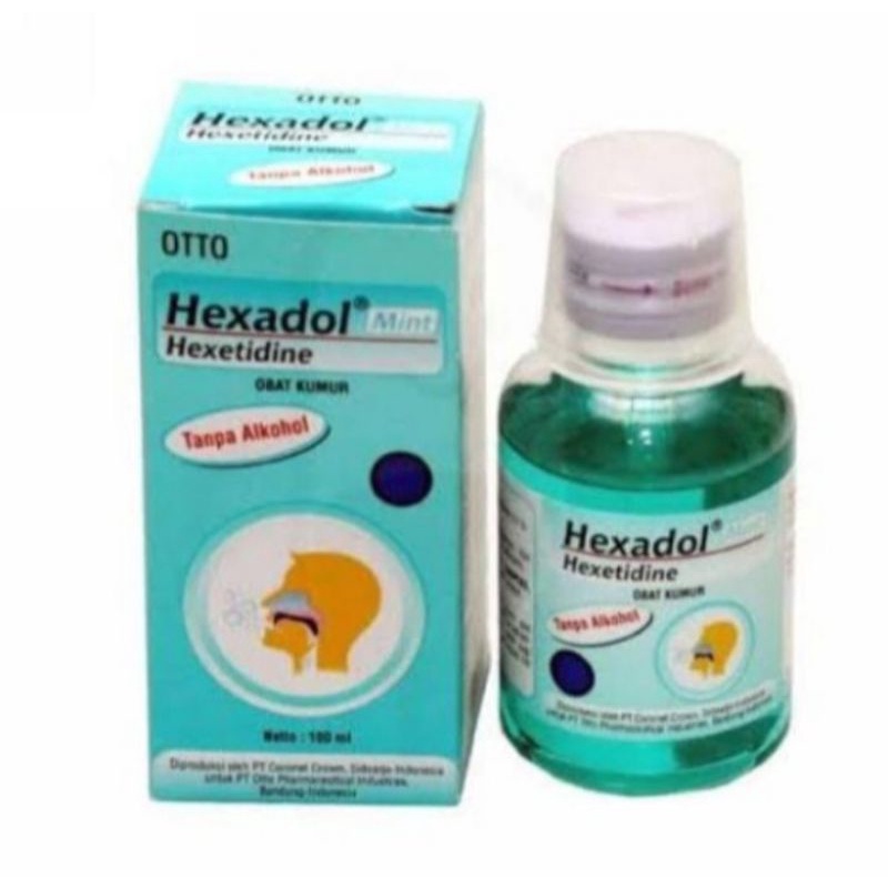 Hexadol mint 100ml obat kumur