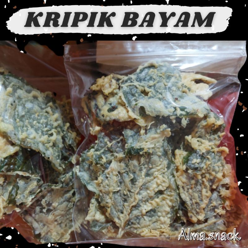 KRIPIK BAYAM HOME MADE / SNACK KILOAN MURAH/ ALMA.SNACK