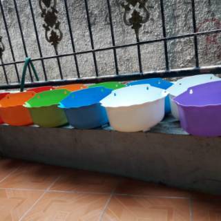  Pot  bunga dinding  ukuran besar  warna warni 27 cm Shopee 