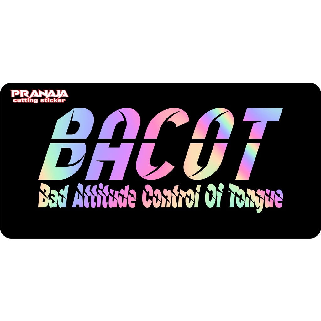 Stiker Cutting BACOT ,Striping Bacot, Satu Set Kiri Kanan