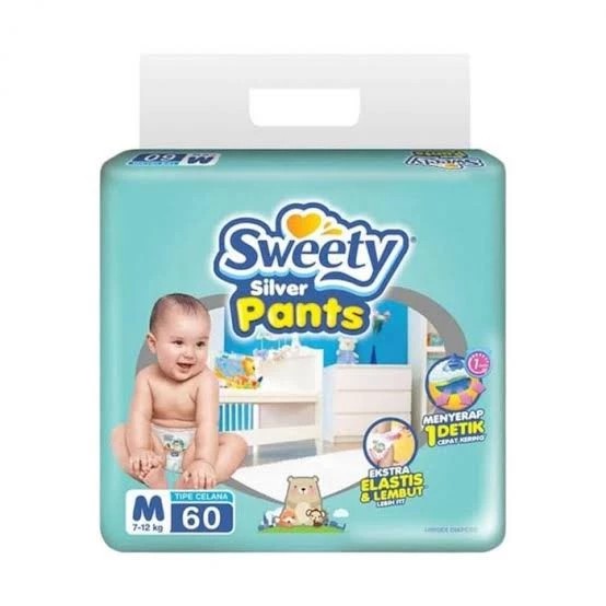 ❤ jselectiv ❤ SWEETY SILVER Pants M60 | Popok Bayi Celana SWEETY