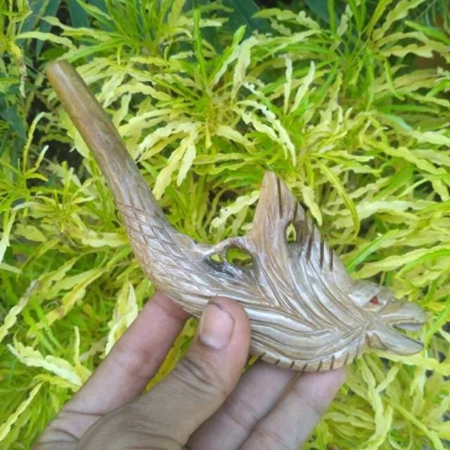 Pipa Rokok Once Murah Langka Akar Bahar Tali Arus Ukir Naga Antik