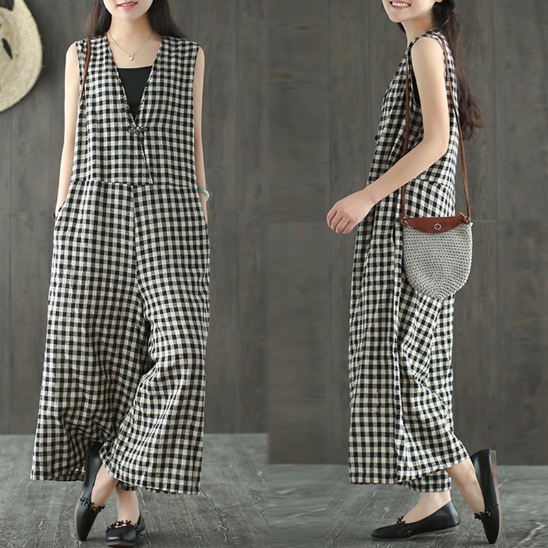 BAJU TAHUN BARU KEKINIAN MODEL CEWEK KOREAN KPOP LUCU SP/ [Bayar Di Tempat]ZANZEA Jumpsuit V-Neck