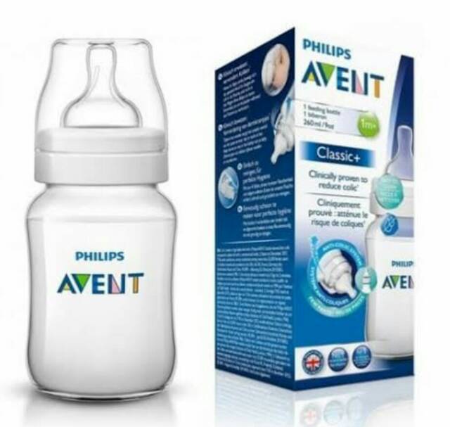 BOTOL PHILIPS AVENT CLASSIC 260ML/9OZ SINGLE NO BOX/TWIN PACK WITH BOX JEFF BABYSHOP