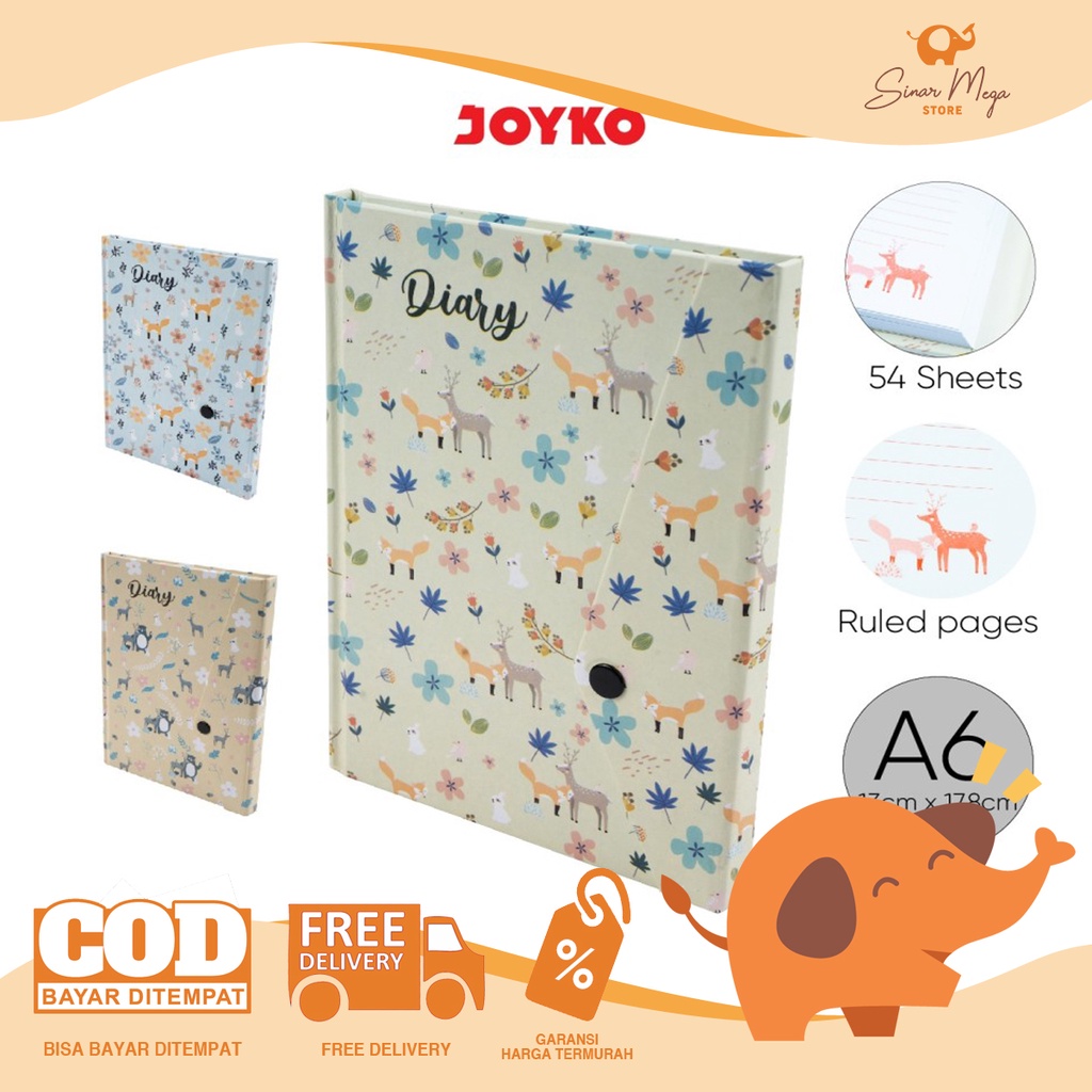

Joyko Diary Kancing Winter Animal D-1813WA-KC31 / Buku Tulis Catatan Diary Lucu Unik Murah