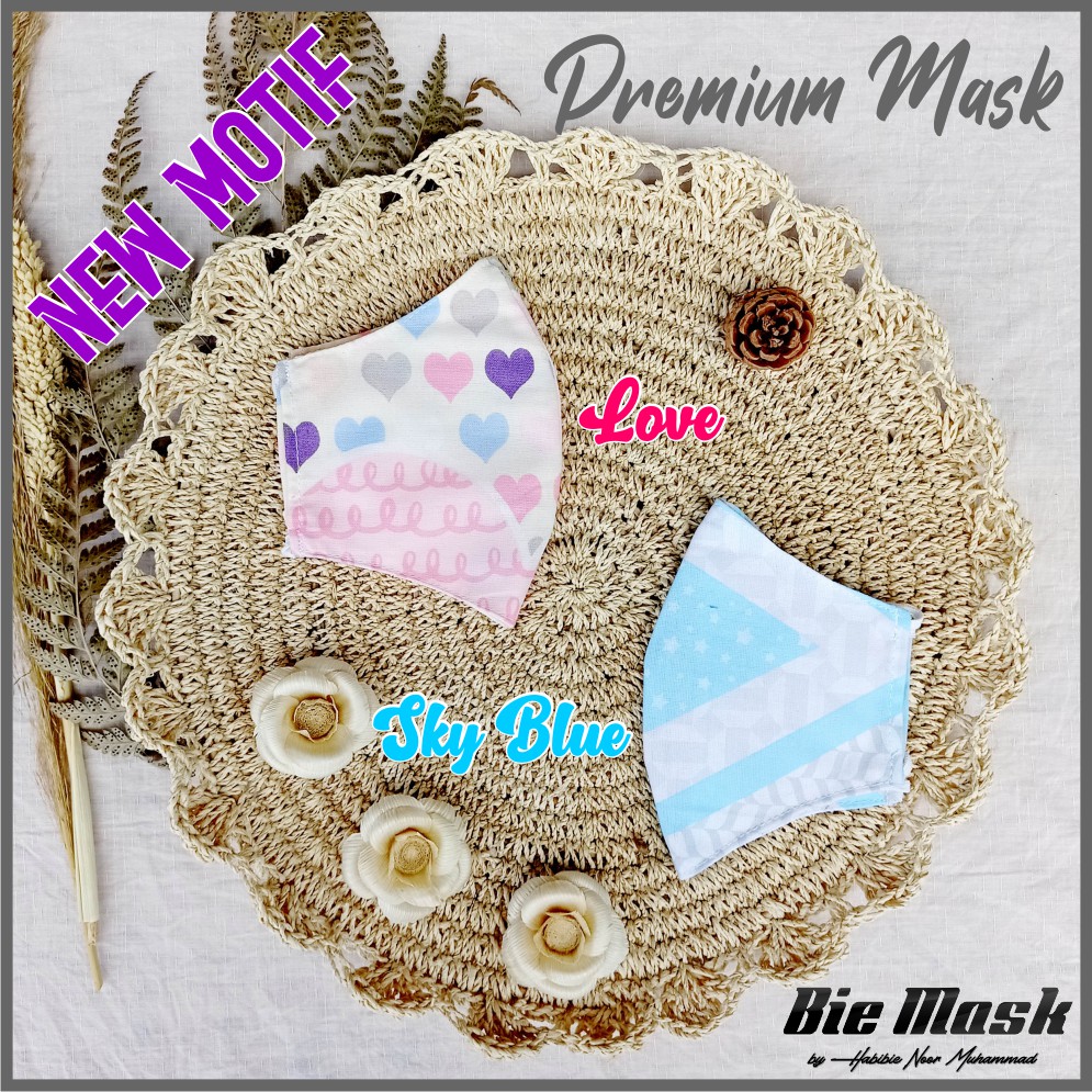 MASKER HIJAB 3 PLY Duckbill Bisa diisi Tisu Tali Headloop