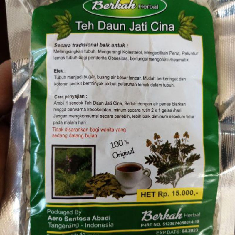 

Teh Daun Jati Cina 40 Gram