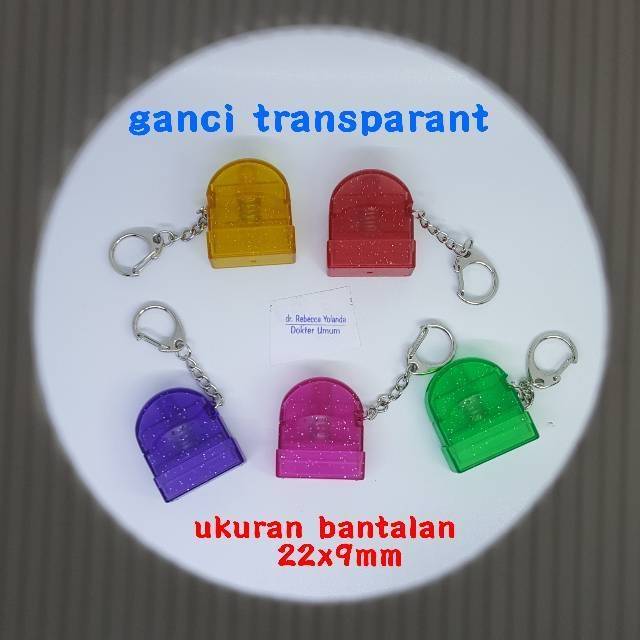 

stempel nama transparant blink ada gantungan kuncinya bentuk imut tinta otomatis langsung cap