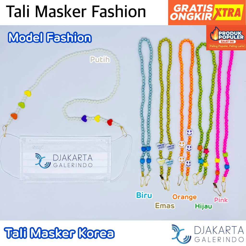 Tali Makser / Lanyard Masker / Gantungan Masker / Strap Masker / Kalung Masker Import