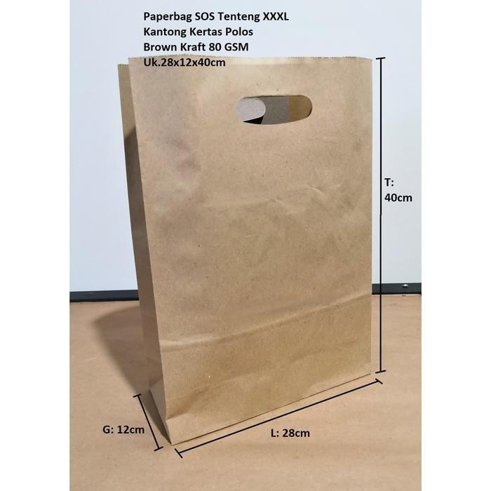 

10 pcs Paperbag Coklat XXXL Tenteng 28x12x40 CM