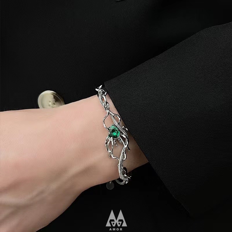 Gelang Tangan Model Laba-Laba Ganda Gaya hip hop Untuk unisex