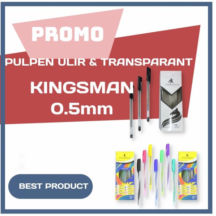 

Office & Stationery | Alat Tulis | Pulpen Ulir/Ball Pen Kingsman Harga Pedagang (12 Lusin) | Best Seller