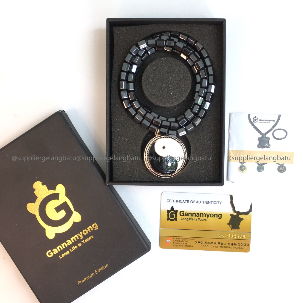 GANNAMYONG PREMIUM Tai Chi Yin Yang kalung SEHAT biomagnetic tormalin kalung gelang kesehatan alat terapi aksesories