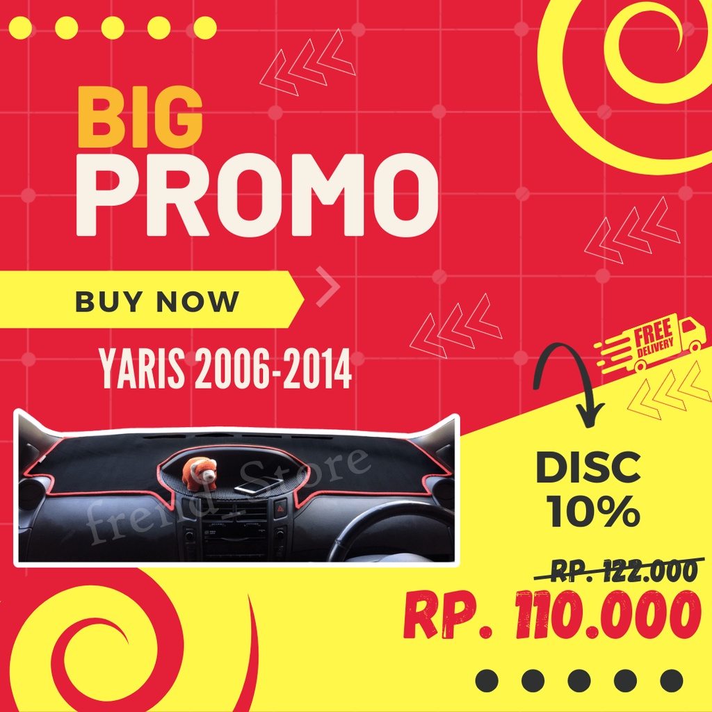 Cover Dashboard Mobil Toyota Yaris 2006 - 2014 | Alas Karpet Dasbor Interior Mobil 2006 2007 2008 20