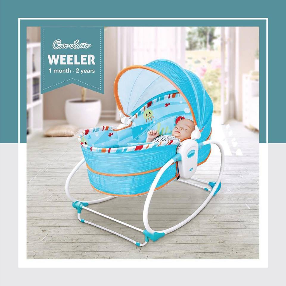 Cocolatte Weeler 5 in 1 Rocker &amp; Bassinet Ayunan Tempat Tidur Bayi Bouncer Baby