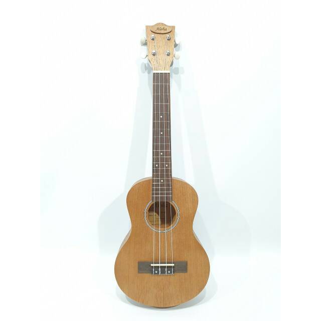 Ukulele Tenor Merk Aloha Original Ukuran 25 Inc Tipe AL-25 NS Warna Coklat Tua Murah Jakarta