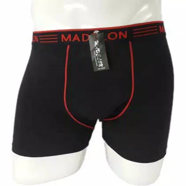 Boxer Pria Polos Hitam Dongker Katun Cotton Premium