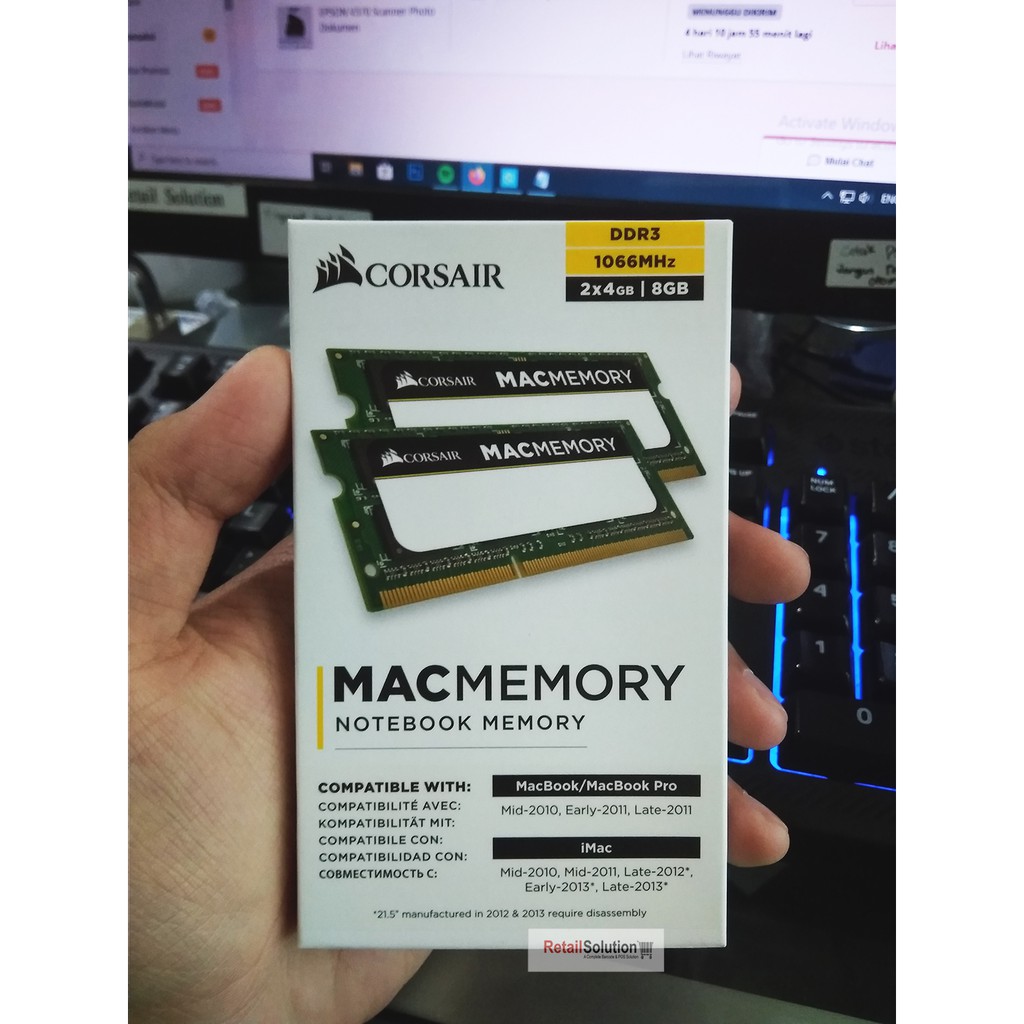 Corsair Mac Memory 8GB DDR3 1066MHz SODIMM - CMSA8GX3M2A1066C7