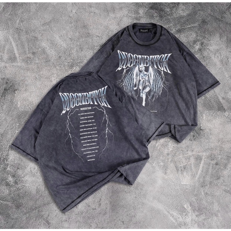 Kaos Distro oversize wash motif