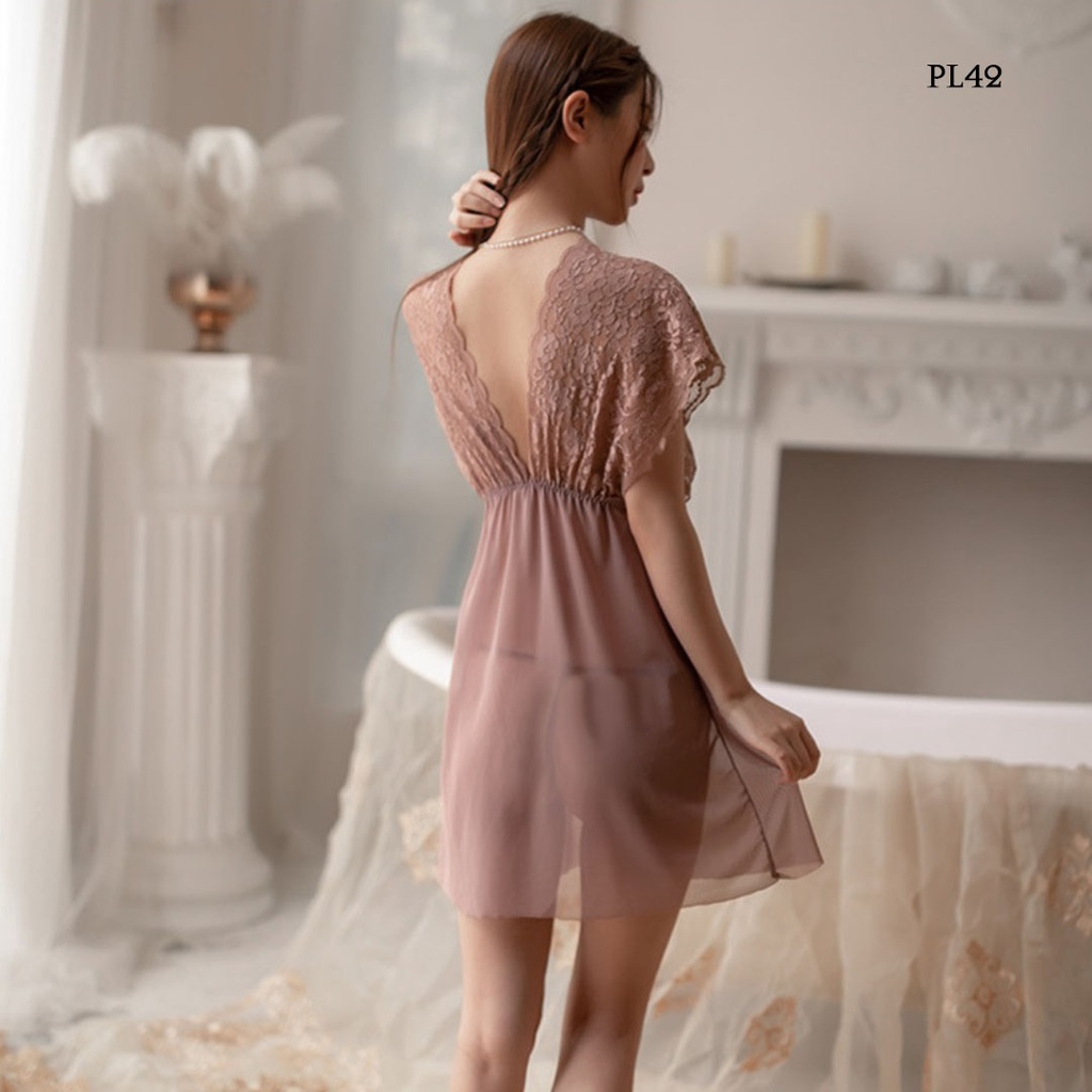 [READY STOCK] LINGERIE SEXY DRESS  MURAH PREMIUM NUDE PL42