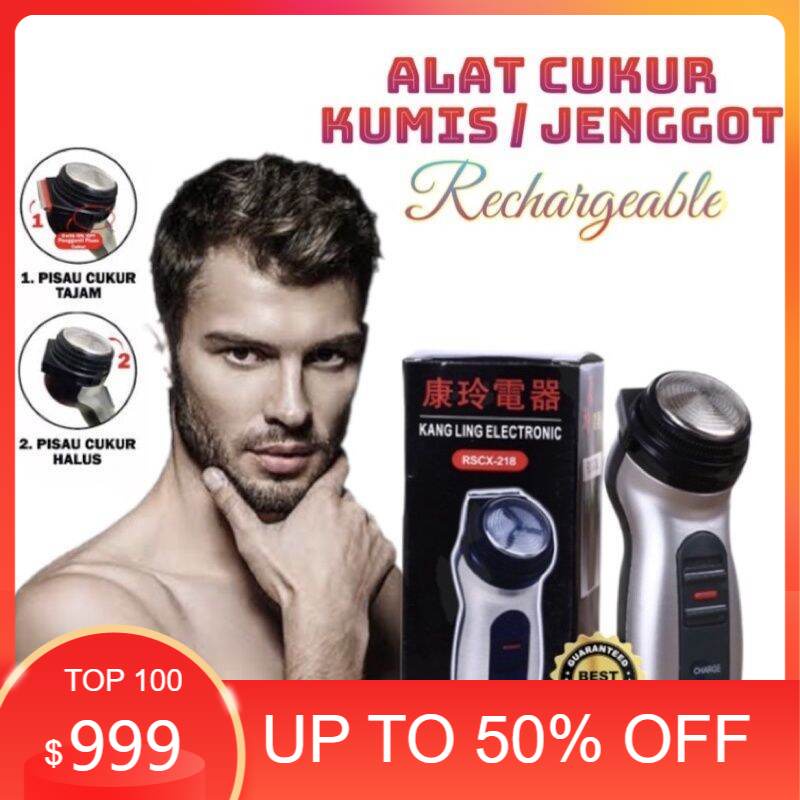 BISA COD -PROMO Alat Cukur Kumis Jenggot Modern - Shaver KANG LING Electronic RSCX-218 Travel//TERLA