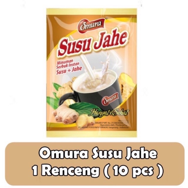 Omura Susu Jahe ( 1 Renceng Isi 10 ) KEMASAN BARU