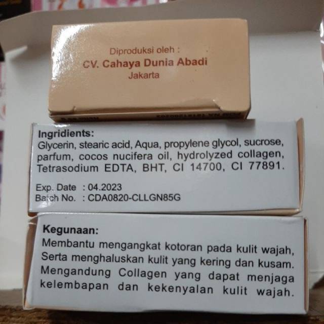 SABUN COLLAGEN CDA ORIGINAL BPOM