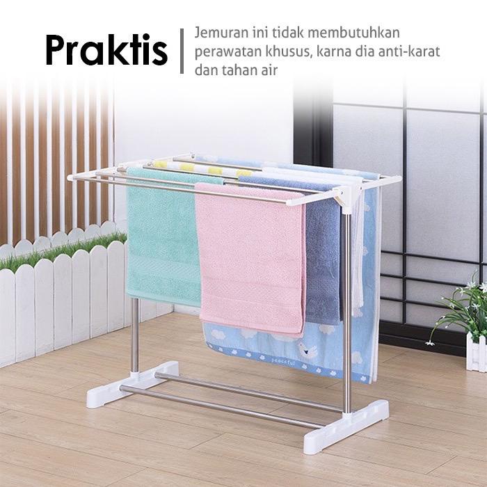 Jemuran Handuk Minimalis / Jemuran Lipat Towel Portabel / Jemuran Baju Bayi Praktis - RJ10