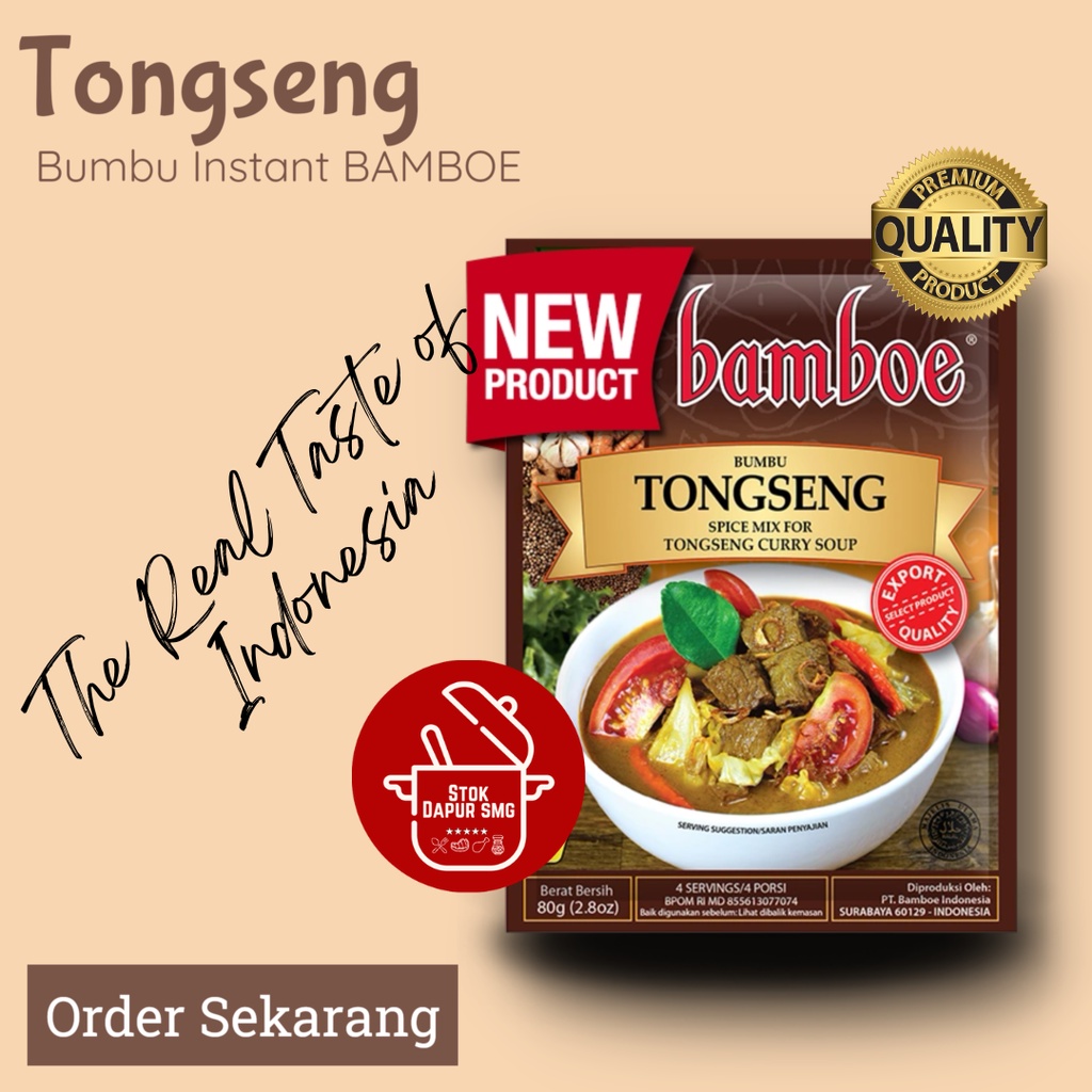 

BAMBOE Masakan Indonesia Bumbu Masak Instan Export Quality TONGSENG 80gr