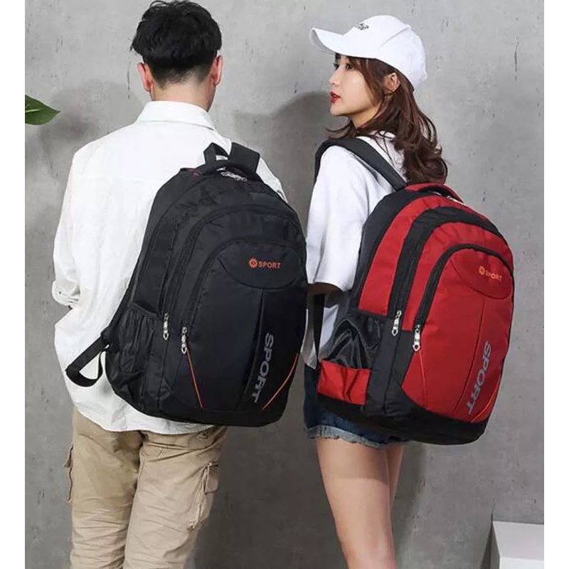 Dunia_Tas123 - Tas Ransel Jumbo ORIGINAL Pria Backpack 60L Polyestern Nylon Sekolah Kuliah Punggung IMPORT