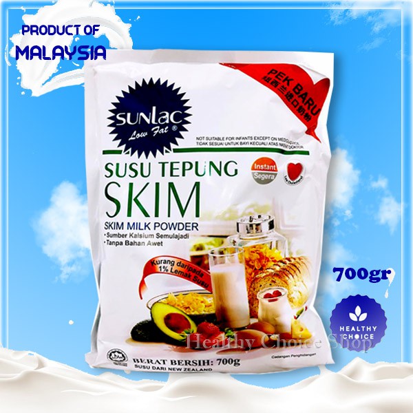 

SUNLAC SUSU TEPUNG SKIM RENDAH LEMAK SKIM MILK LOW FAT IMPORT MALAYSIA 700 GRAM