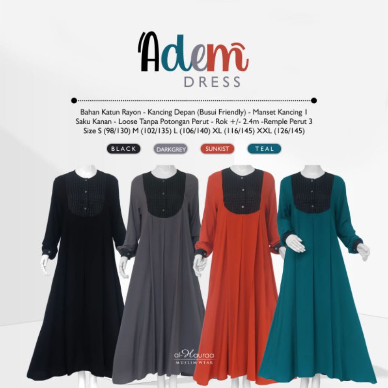 Adem Dress Al Hauraa - Gamis Adem Al Hauraa - Adem Dress - Dress Adem Al Hauraa